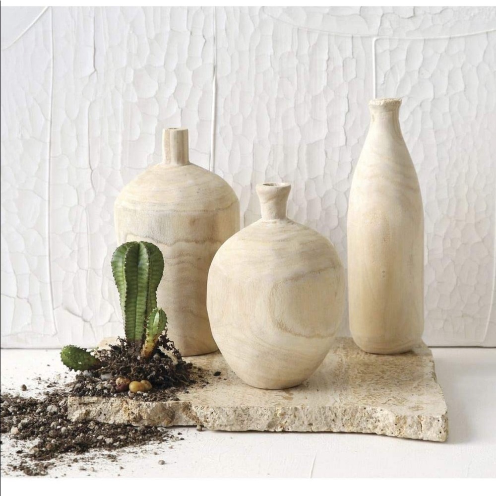 Natural Paulownia Wood Vase Set DA5747A